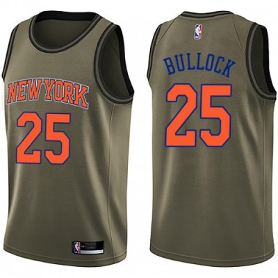 Nike New York Knicks #25 Reggie Bullock Green NBA Swingman Salute to Service Jersey Men's
